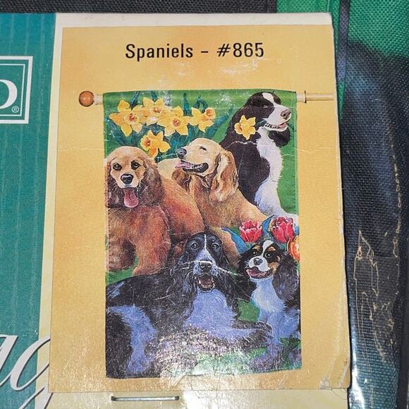 Toland Art Garden Flag Dog Spaniels Cocker Springer #865 Pup Springer 24" x 36" - Picture 9 of 11